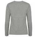 Grey - Back - Clique Womens-Ladies Melange Long-Sleeved T-Shirt