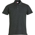 Anthracite - Front - Clique Mens Basic Melange Polo Shirt