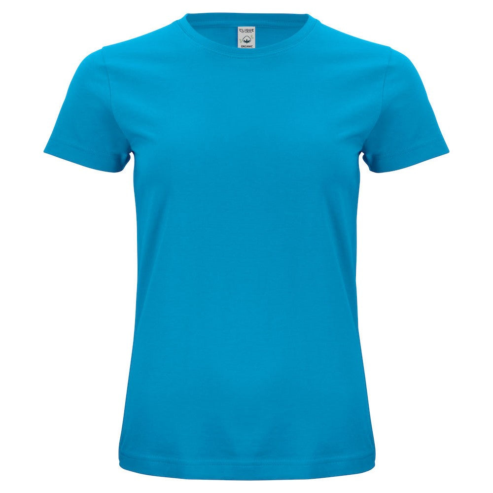 Turquoise - Front - Clique Womens-Ladies Organic Cotton T-Shirt
