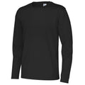 Black - Front - Cottover Mens Long-Sleeved T-Shirt