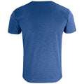 Blue Melange - Back - Clique Mens Slub T-Shirt