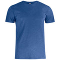 Blue Melange - Front - Clique Mens Slub T-Shirt