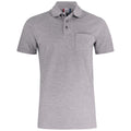 Grey Melange - Front - Clique Unisex Adult Plain Polo Shirt