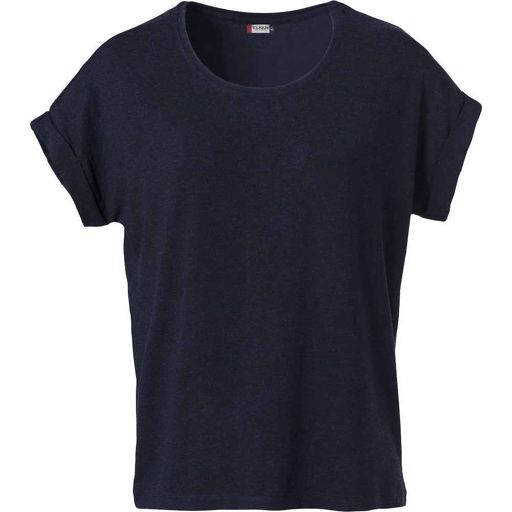 Dark Navy - Front - Clique Womens-Ladies Katy Loose Fit T-Shirt