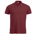 Burgundy - Front - Clique Mens Manhattan Polo Shirt