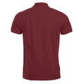 Burgundy - Back - Clique Mens Manhattan Polo Shirt