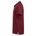 Burgundy - Side - Clique Mens Manhattan Polo Shirt