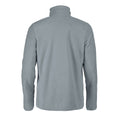 Metal Grey - Back - Printer RED Mens Frontflip Fleece Half Zip Sweatshirt