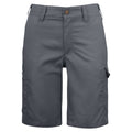 Grey - Front - Projob Womens-Ladies Shorts