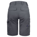 Grey - Back - Projob Womens-Ladies Shorts