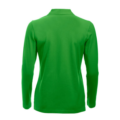 Apple Green - Back - Clique Womens-Ladies Classic Marion Long-Sleeved Polo Shirt