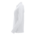 White - Lifestyle - Clique Womens-Ladies Classic Marion Long-Sleeved Polo Shirt