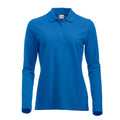 Royal Blue - Front - Clique Womens-Ladies Classic Marion Long-Sleeved Polo Shirt