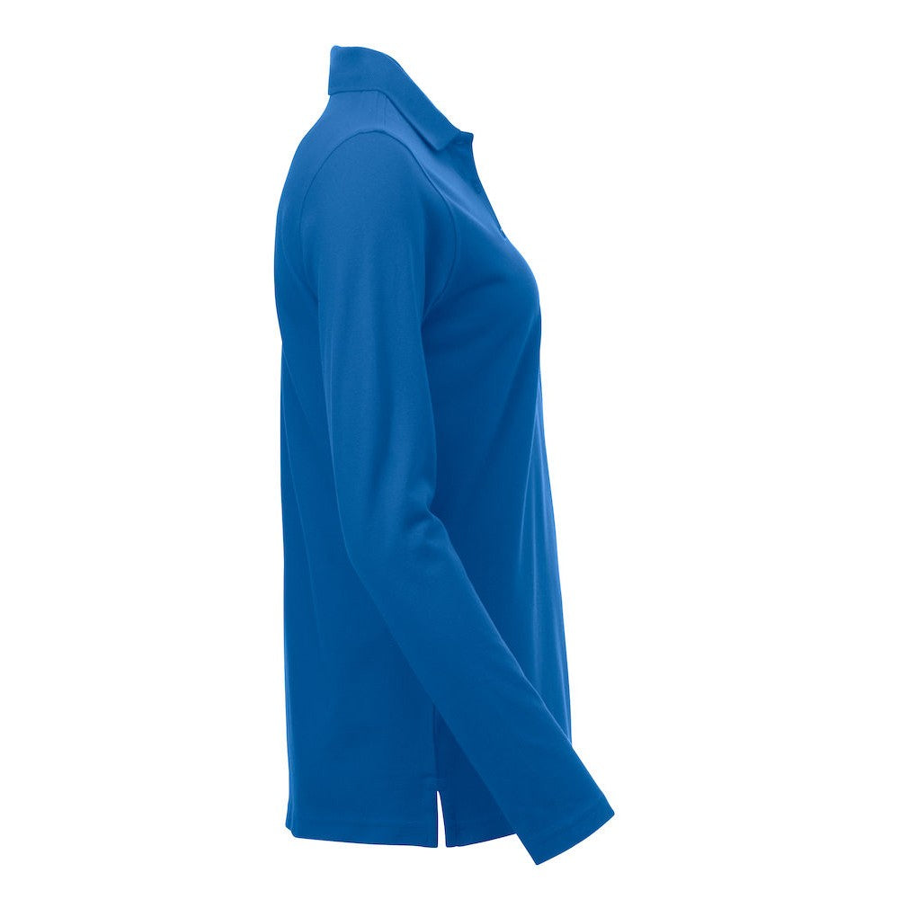 Royal Blue - Side - Clique Womens-Ladies Classic Marion Long-Sleeved Polo Shirt