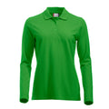 Apple Green - Front - Clique Womens-Ladies Classic Marion Long-Sleeved Polo Shirt