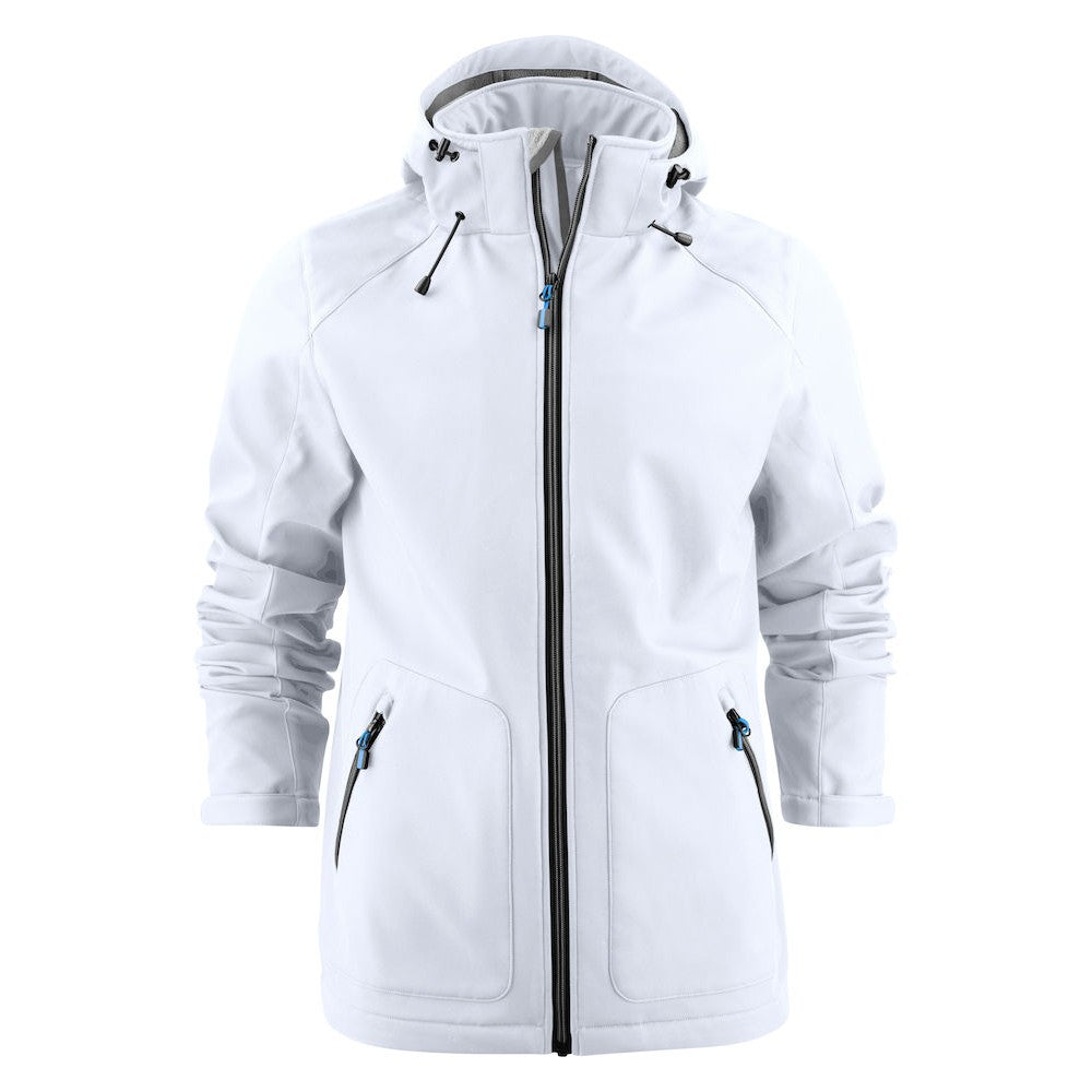 White - Front - Printer Mens Karting Soft Shell Jacket