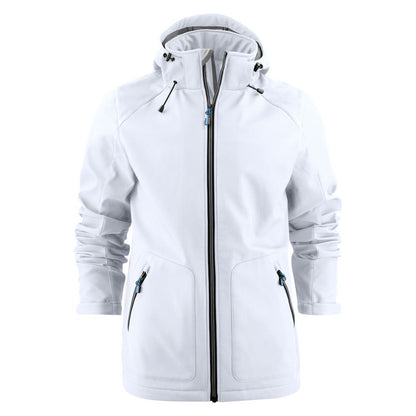 White - Front - Printer Mens Karting Soft Shell Jacket