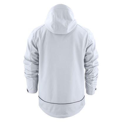 White - Back - Printer Mens Karting Soft Shell Jacket