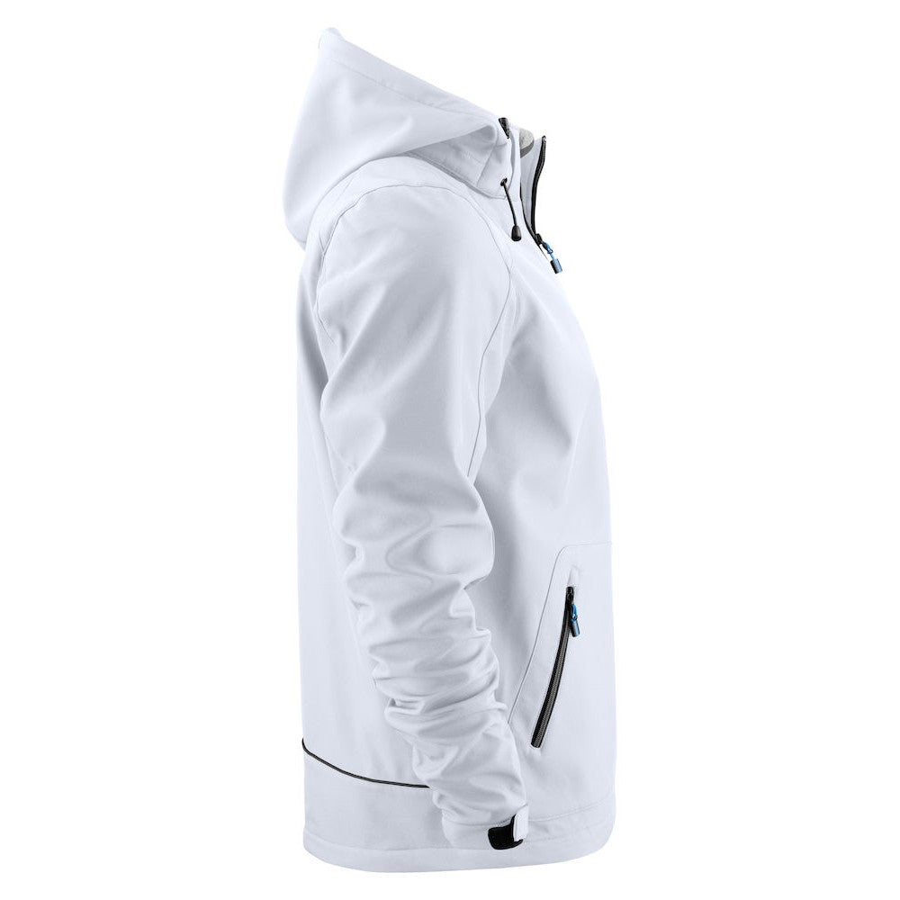 White - Side - Printer Mens Karting Soft Shell Jacket