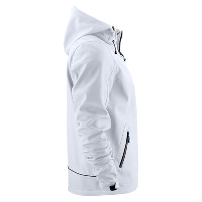 White - Side - Printer Mens Karting Soft Shell Jacket