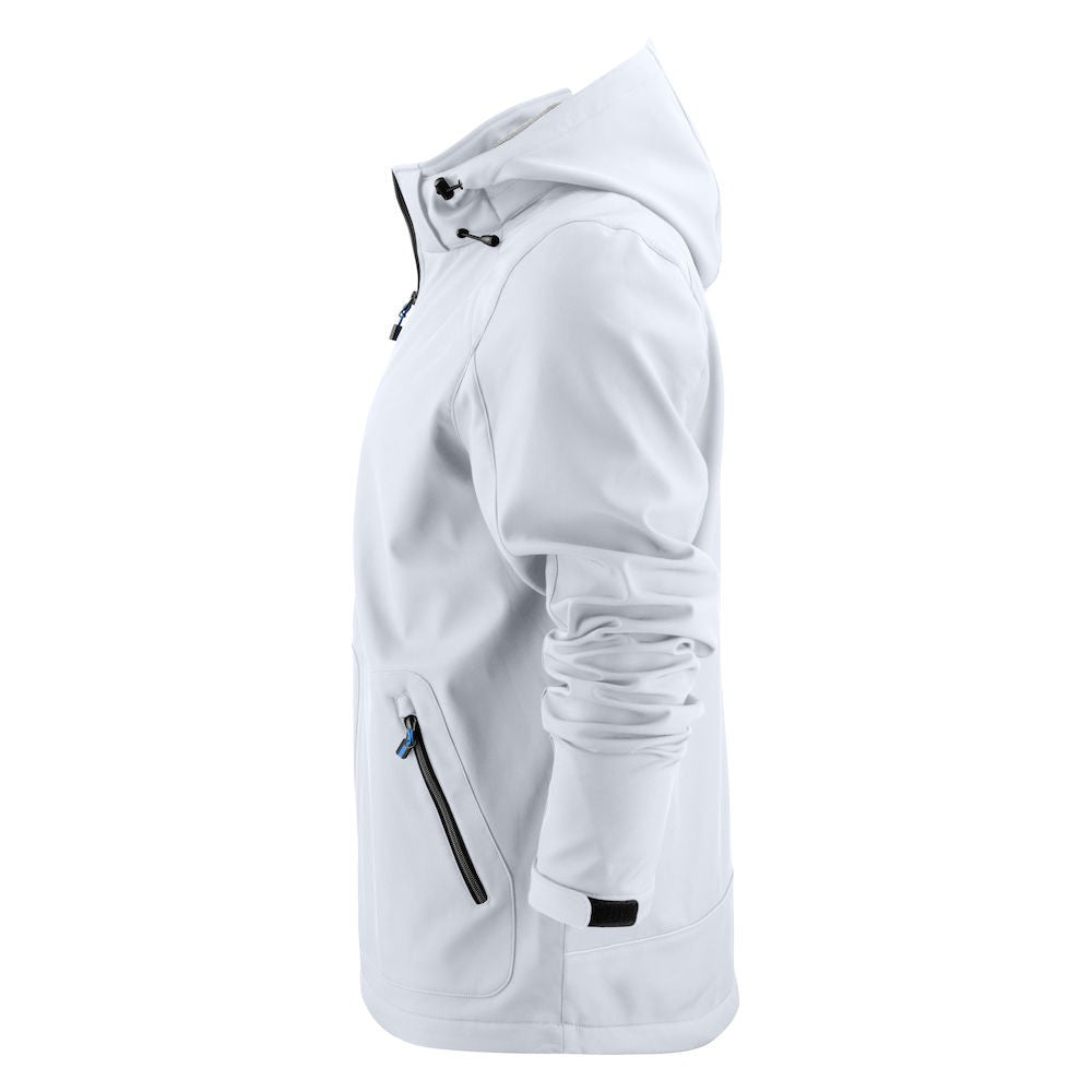 White - Lifestyle - Printer Mens Karting Soft Shell Jacket