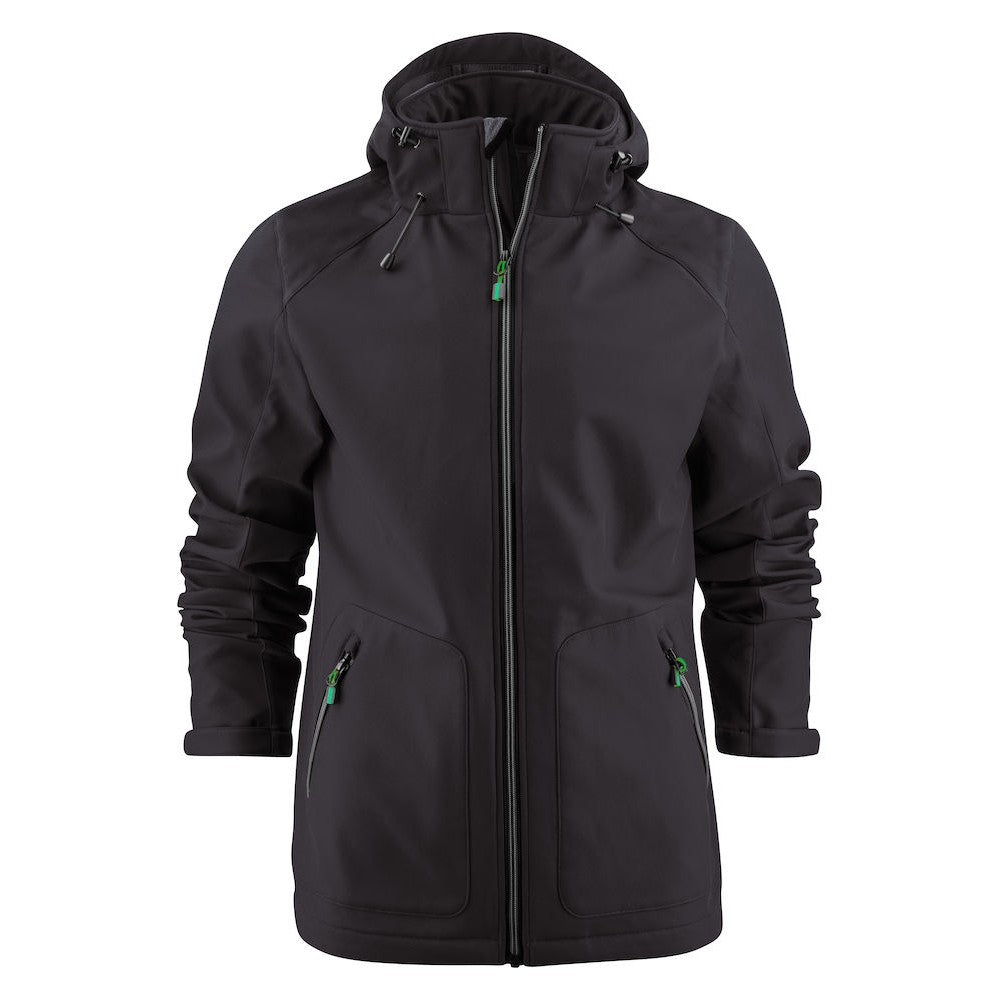 Black - Front - Printer Mens Karting Soft Shell Jacket