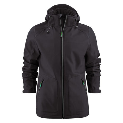 Black - Front - Printer Mens Karting Soft Shell Jacket