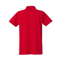 Red - Back - Clique Mens Heavy Premium Polo Shirt
