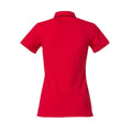 Red - Back - Clique Womens-Ladies Heavy Premium Polo Shirt