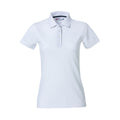 White - Front - Clique Womens-Ladies Heavy Premium Polo Shirt