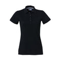 Black - Front - Clique Womens-Ladies Heavy Premium Polo Shirt