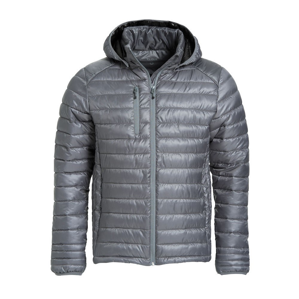 Grey - Front - Clique Mens Hudson Padded Jacket
