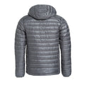 Grey - Back - Clique Mens Hudson Padded Jacket