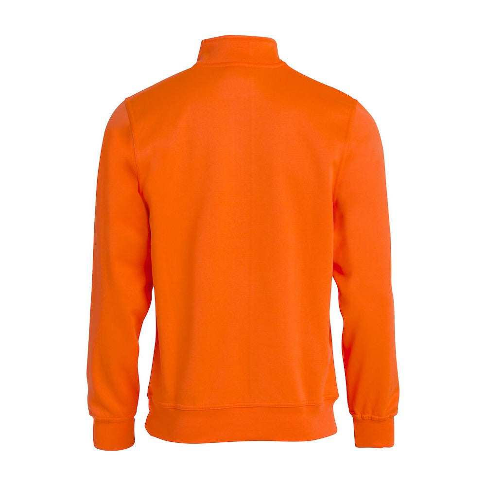 Visibility Orange - Back - Clique Unisex Adult Basic Half Zip Sweatshirt