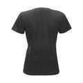 Anthracite - Back - Clique Womens-Ladies New Classic Melange T-Shirt