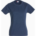 Blue - Front - Clique Womens-Ladies New Classic Melange T-Shirt