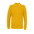 Yellow - Front - Cottover Mens Pique Long-Sleeved T-Shirt