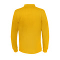 Yellow - Back - Cottover Mens Pique Long-Sleeved T-Shirt