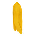 Yellow - Side - Cottover Mens Pique Long-Sleeved T-Shirt