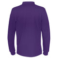 Purple - Back - Cottover Mens Pique Long-Sleeved T-Shirt