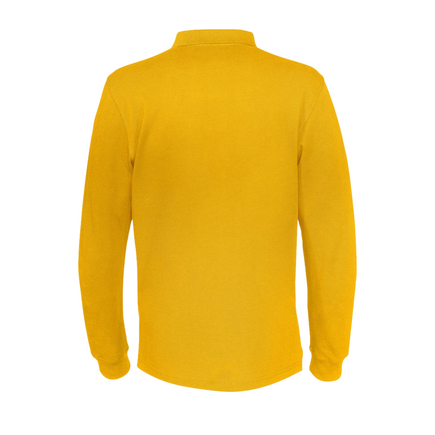 Yellow - Back - Cottover Mens Pique Long-Sleeved T-Shirt