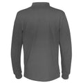 Charcoal - Back - Cottover Mens Pique Long-Sleeved T-Shirt