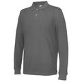 Charcoal - Pack Shot - Cottover Mens Pique Long-Sleeved T-Shirt
