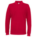 Red - Front - Cottover Mens Pique Long-Sleeved T-Shirt