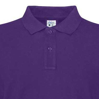 Purple - Pack Shot - Cottover Mens Pique Long-Sleeved T-Shirt
