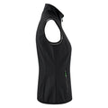 Black - Side - Printer Womens-Ladies Trial Softshell Gilet