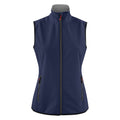 Navy - Front - Printer Womens-Ladies Trial Softshell Gilet