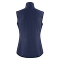 Navy - Back - Printer Womens-Ladies Trial Softshell Gilet
