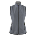 Steel Grey - Front - Printer Womens-Ladies Trial Softshell Gilet