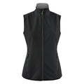 Black - Front - Printer Womens-Ladies Trial Softshell Gilet